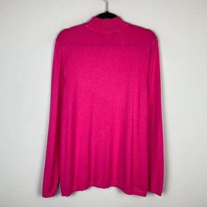 Chico's Pullover Sweater Mock Neck Long Sleeve Pink Soft Size 3 / US XL